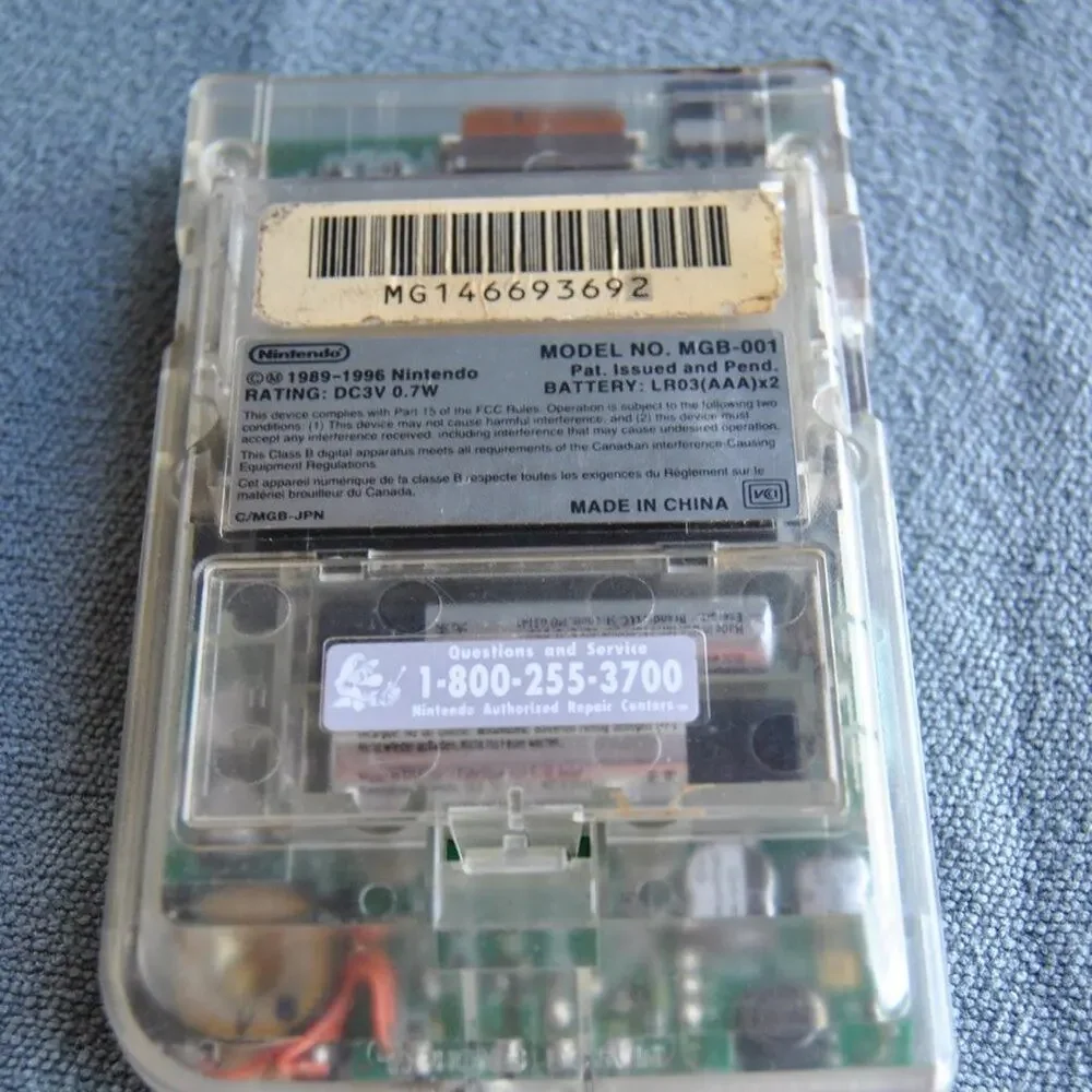 Clear Nintendo Gameboy Pocket